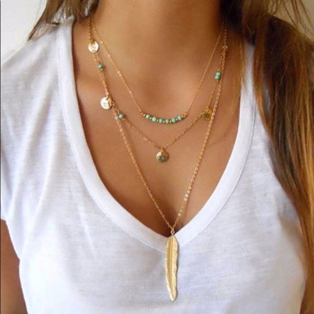 Gold Bohemian 3-Layer Necklace